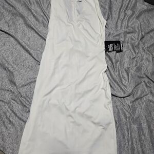 Express White Sleeveless Dress